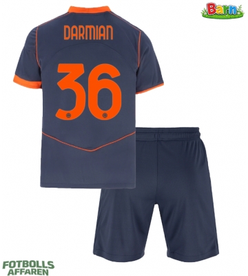 Inter Milan Matteo Darmian #36 Tredjeställ Barn 2025-26 Kortärmad (+ Korta byxor)